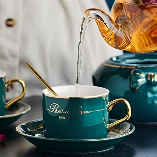 Sdfgh nórdico inglês chá de chá cerâmica de vidro de vidro conjunto de chá de chá de bandeja aquecimento de chá de chá preto fruta de chá de ervas