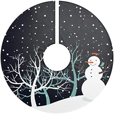 Saia da árvore do boneco de neve/boneco de neve decoração de natal/azul marinho decoração de natal/saia de árvore de natal azul/saia
