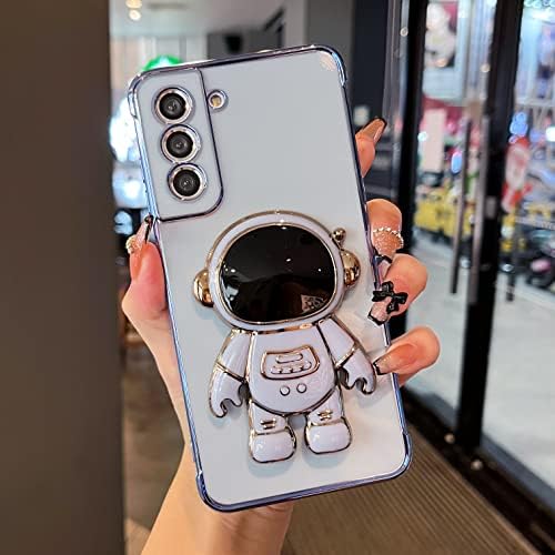 Ralevo para Samsung Galaxy S22 Plus Caso Caso de Astronauta 6D Astronauta Com Função de Luxo Caso de Luxúria Capa