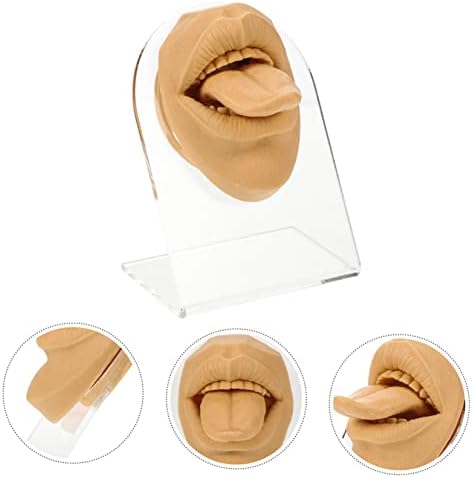 Escegado 3 conjuntos de pele de pele com ensino d flexível para simulação rosto de suporte falso treinamento de língua