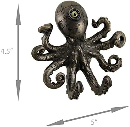 Zeckos Antique Bronze Acabamento de Bronze Steampunk Octopus Wall Hook