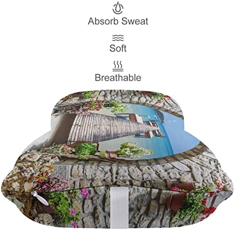 Itália Seaview Stone Arch Car Necue travesseiro de 2 travesseiros de apoio de cabeça em forma de osso para o carro de viagem Decorativo
