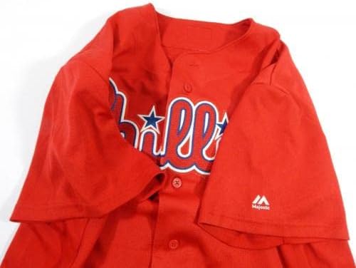 Philadelphia Phillies Edwards 18 Game usou Red Jersey Ext St BP XL 664 - Jerseys MLB usado de jogo MLB