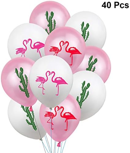 40pcs 12 polegadas Hawaiian LaTex Balloons Cactus Balões de impressão flamingo Ornamentos definidos para festas temáticas de verão