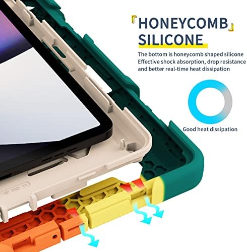 Tablet PC Case Kids Case compatível com oppo bloco 11.360 ° Caso de suporte de alça rotativo de três em um casca resistente