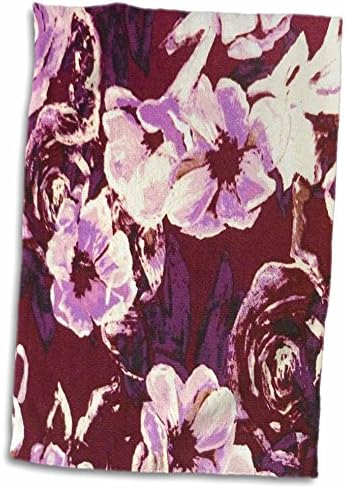 3drose floren floral resumo - floral bordeaux - toalhas