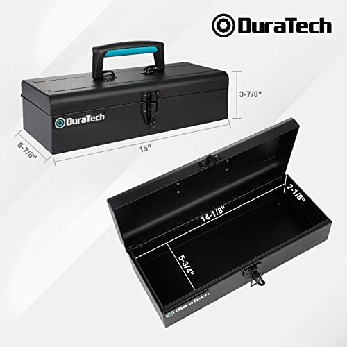 DURATECH 4 PACK 12 Magnetic Tool Storter Strip & Duratech 15 Caixa de ferramentas de metal