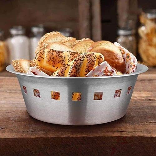 Shri & Sam de alta qualidade aço inoxidável Majestic Bread Basket com revestimento em PVD de ouro 20,5 cm