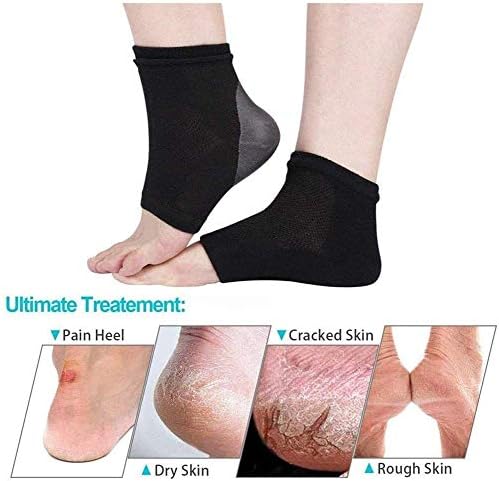 Yiwango hidratante meias de salto de gel para pele seca de pés ásperos, noite de calcanhar da noite de dedo do pé, correção do