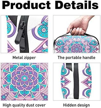 Bolsa de maquiagem impressa em flor para bolsa portátil de transmissão portátil para saco de beleza de produtos de higiene