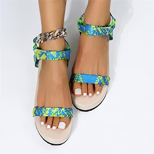 Ladies Fashion Summer Summer Sanvas colorido Tie Tye redonda Plataforma de cunha sandálias Sandálias de prata Mulheres
