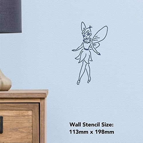 Azeeda grande estêncil/modelo de parede A2 'Fairy'