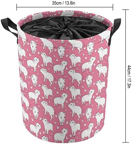 Mini porcos rosa cesto de lavanderia cesto de lavanderia de lavanderia grande cesta de organizações de brinquedos