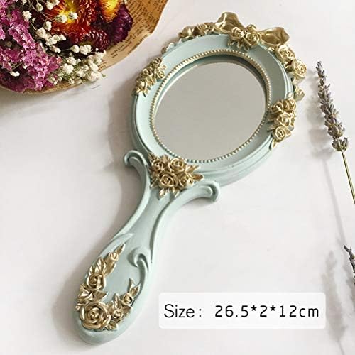 Jjry 1pc retângulo de mão espelho cosmético com maquiagem espelho de maquiagem