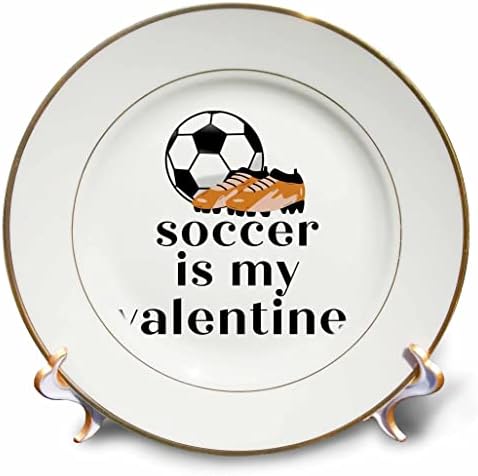 3DRose Soccer With Soccer Shoes Is My Valentine - Placas