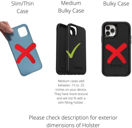 Turtleback Holster Compatível com Apple iPhone 8 Plus e iPhone 7 Plus com Caixa de Caixa Preta Case Black Bolsa de Caixa