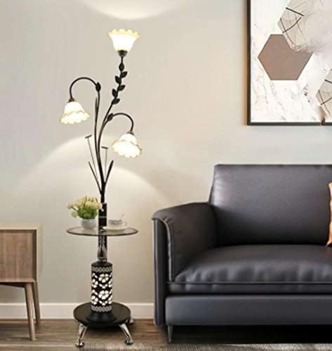 Luminária de piso smljlq com mesa de café, lâmpada de mesa de cabeceira criativa ao lado do sofá na sala de estar nórdica
