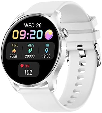 Relógio inteligente deLarsy, relógio de fitness à prova d'água de 1,28 polegada IP67 com uma tela cardíaca em cores redonda, les