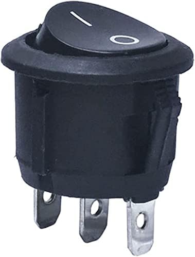 Chave de balancim Gibolea KCD1-105 23mm SPST 3pin 250V 6A Round Boat Switch Snap-In na posição Off Rocker