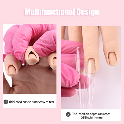 Prática de silicone Hand para acrílico Nails Flexível MOVILÍVEL PRÁTICA DE TREINAMENTO DE UNIDAS Mão para unhas Art Diy Practice