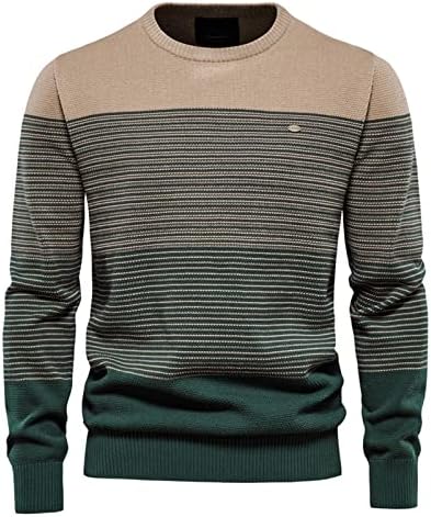 Sweater de pescoço masculino suéter macio suéteres casuais para homens clássicos suéter de suéter de manga longa com borda de nervura