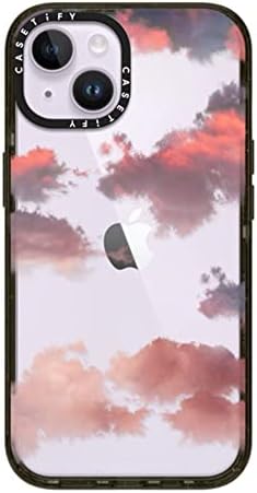 Casetify Impact iPhone 14 Caso [4x Grade Military Drop Tested / 8,2 pés de proteção contra queda] - Clouds - Black
