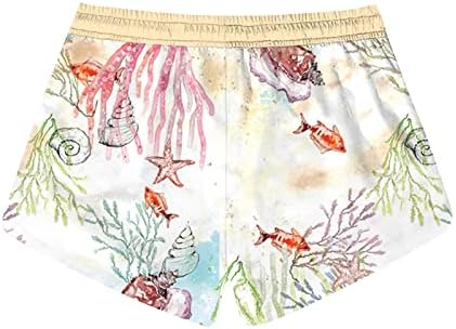 Uqrzau feminino de cintura alta shorts de algodão impresso Caminhada rápida calça de praia shorts casuais jeans shorts, s-4xl