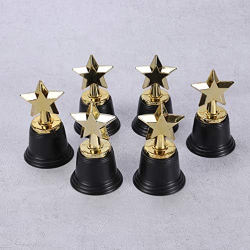 Toyvian Mini Star Award Trophy Pack de 4 volume, troféus de Gold Award For Kids Festers, competições, cerimônia,