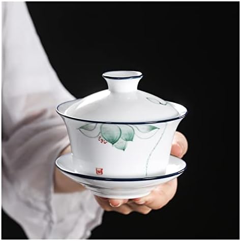 Conjunto simples de chá de chá de sancai em casa Cerâmica Cerâmica simples tigela de chá de chá, tigela de chá de chá de