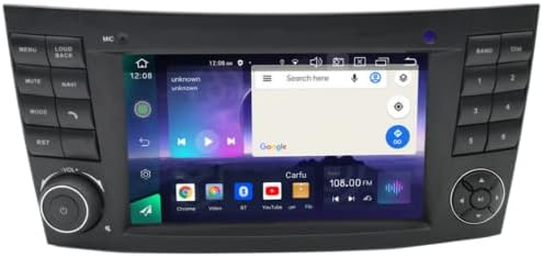 Rádio de carro de 7 polegadas GPS 2 DIN Android 11 System Auto CarPlay para Mercedes-Benz W211 2002-2009 1+16GB Multimedia Player