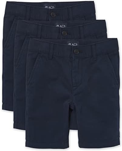 The Children's Place Boys Slim Stretch Chino Shorts, 3 pacote