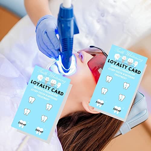 Cartões de fidelidade de clareamento dos dentes 2x3,5 polegadas correspondem a um cartão de pós -tratamento de dentes para