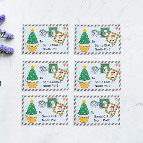 Sacos de doces de Abaodam 6pc Papai Noel envelopes temáticos de tecido de árvore de natal