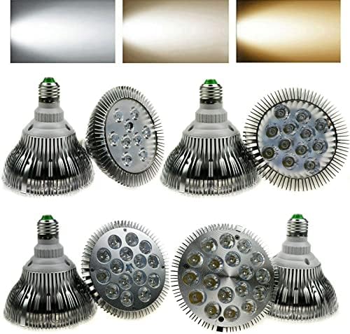 Luzes de tensão larga 5pcs AC110V/220V LAMP LAMP LAMP Spotlight Super Bright E27 E26 PAR16 PAR30 PAR38 14W 30W 36W Bulbos domésticos da lâmpada LED de 36W 36W