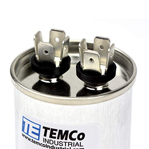 TEMCO 50 UF/MFD 370 Vac Volts Round Run Capacitor 50/60 Hz AC Electric - lote -1